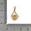 Brass Micro Pave Cubic Zirconia Pendants KK-E795-22KCG-01-3