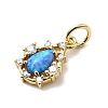 Synthetic Opal Teardrop Charms KK-H089-04A-02-2