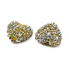 Sparkling Acrylic Heart Beads with Rhinestone Embellishment LS-OACR-NH0001-02A-05-2