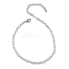 Brass Heart Link Bracelets for Women BJEW-G735-07P-4