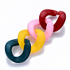 Opaque Spray Painted Acrylic Linking Rings OACR-S036-004A-I-3
