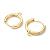 SHEGRACE Brass Micro Pave Clear Cubic Zirconia Hoop Earrings Findings XGR0155G-95G-2