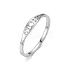 Hollow Moon Phase 304 Stainless Steel Finger Rings FS-WG454BE-02-2