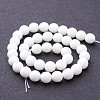 Synthetic White Agate Beads Strands G-D419-10mm-01-3