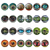 12 Sets 12 Style Luminous Self Adhesive Glass Eyes Cabochons GLAA-CA0001-58-1