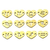 12Pcs 12 Styles Ion Plating(IP) 304 Stainless Steel Hollow Connector Charms STAS-H180-02G-1