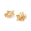 Brass Micro Pave Clear Cubic Zirconia Pendants KK-L221-022G-2