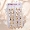 304 Stainless Steel Polishing effect Hoop Earrings EJEW-M001-29C-G-2