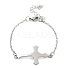 Non-Tarnish Stainless Steel Cable Chain Link Bracelets for Women Men STAS-Z061-01P-01-1