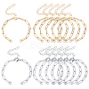 20Pcs 2 Colors 304 Stainless Steel Paperclip Chains Bracelet Making AJEW-ME0001-06-1