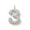 304 Stainless Steel Micro Pave Cubic Zirconia Pendants STAS-H228-01P-03-1