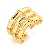 Bullion Clear Cubic Zirconia Open Cuff Ring RJEW-L121-012G-1