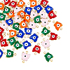 50Pcs 5 Colors Evil Eye 304 Stainless Steel Enamel Connector Charms STAS-DC0013-22-1