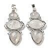 Natural Quartz Crystal Rock Crystal Pendants G-Q158-04P-1