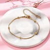 304 Stainless Steel Satellite Chains Bracelets for Women BJEW-D337-01D-G-1