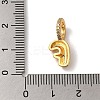 Brass Micro Pave Cubic Zirconia Pendants KK-K345-13F-G-3