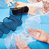 2Pcs 2 Color Nylon Pleated Lace Trim OCOR-TA0002-75-8