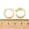 Brass Clear Cubic Zirconia Hoop Earrings EJEW-M047-19G-5