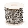 304 Stainless Steel Paperclip Chains STAS-A048-05P-3