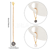 Flat Round with Letter Alloy Enamel Wine Glass Charms AJEW-AB00184-25-2