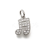 Brass Micro Pave Cubic Zirconia Charms KK-P295-50P-1
