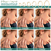 12 Pairs 6 Style 304 Stainless Steel Flat Hoop Earrings EJEW-UN0002-16-5