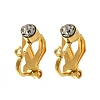 316 Surgical Stainless Steel Rhinestone Clip-on Earring Settings STAS-F311-13G-1