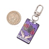 Acrylic Pendants with Alloy Swivel Clasps and 304 Stainless Steel Jump Rings Decorations HJEW-JM03039-3