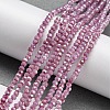 Opaque Baking Paint Glass Beads Strands DGLA-F002-03G-2