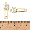 Brass Micro Pave Cubic Zirconia Pendants KK-H527-30G-3