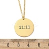 304 Stainless Steel Number 11:11 Pendant Necklaces NJEW-NH0002-01G-05-3
