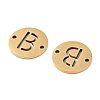 PVD Vacuum Plating 201 Stainless Steel Hollow Flat Round Links FIND-R149-03B-G-2