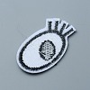 Single Eye Polyester Embroidery Cloth Iron on/Sew on Patches PATC-WH0001-117B-2