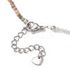 2MM Natural & Synthetic Mixed Gemstone Gradient Color Faceted Round Beaded Necklaces for Women NJEW-JN05865-01-5