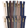 12Pcs 6 Colors Nylon Zipper Fastener FIND-GF0008-20A-1