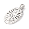 Brass Pendants With Clear Cubic Zirconia KK-S403-04P-2