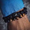 Black Matte Bracelet Micro Pave Zircon Crown ZZ8347-12-1
