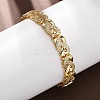Brass Micro Pave Clear Cubic Zirconia Link Chain Bracelets for Women BJEW-F530-06G-4