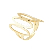 304 Stainless Steel Oval Adjustable Rings for Women RJEW-Z045-01G-01-1