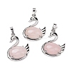 Natural Rose Quartz Pendants G-M385-04P-C-1