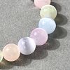Natural Selenite Round Beaded Stretch Bracelets for Men Women BJEW-JB12061-4