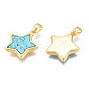 Real 18K Gold Plated Brass Pendants KK-N233-173A-01B-1