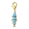 Fish Alloy Enamel Pendant Decorations HJEW-JM01639-2