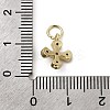 Brass Micro Pave Cubic Zirconia Tiny Cross Charms ZIRC-G128-04G-1-3