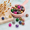 120Pcs 12 Style Electroplated Natural Lava Rock Beads Strands G-CD0001-01B-5