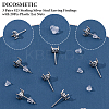 3 Pairs 925 Sterling Silver Stud Earring Findings DIY-DC0003-38-4