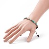 Natural Imperial Jasper(Dyed) & Lava Rock Braided Bead Bracelet BJEW-TA00188-03-5