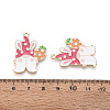 Alloy and Enamel Pendants ENAM-T021-21B-3