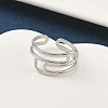 304 Stainless Steel Cuff Rings for Women RJEW-A079-08B-P-3