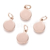 Ion Plating(IP) 304 Stainless Steel Charms EJEW-L238-02A-RG-1